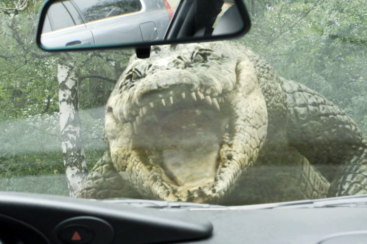 Image of a CGI crocodile from the TV movie Lake Placid vs Anaconda