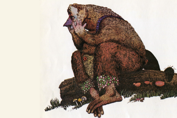 Illustration from Jenny Wagner’s The Bunyip of Berkeley’s Creek; art by Ron Brooks
