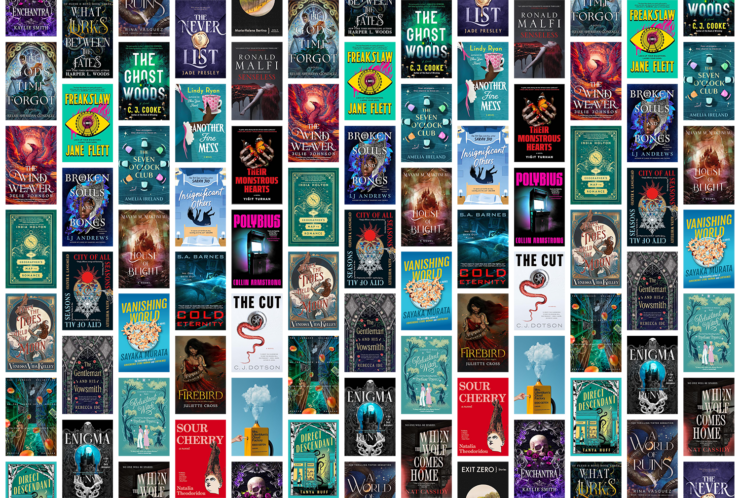 Mosaic of 32 book covers for April 2025's new young adult releases.