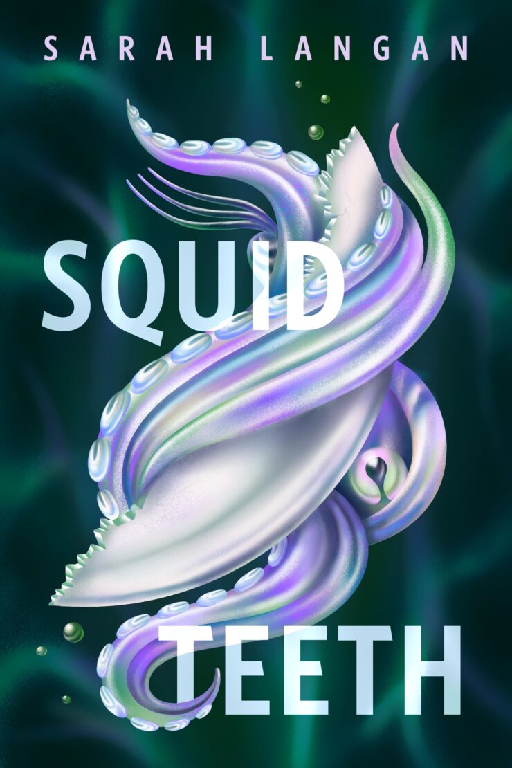 An illustration of a a tentacle wrapped around a jagged piece of pottery.