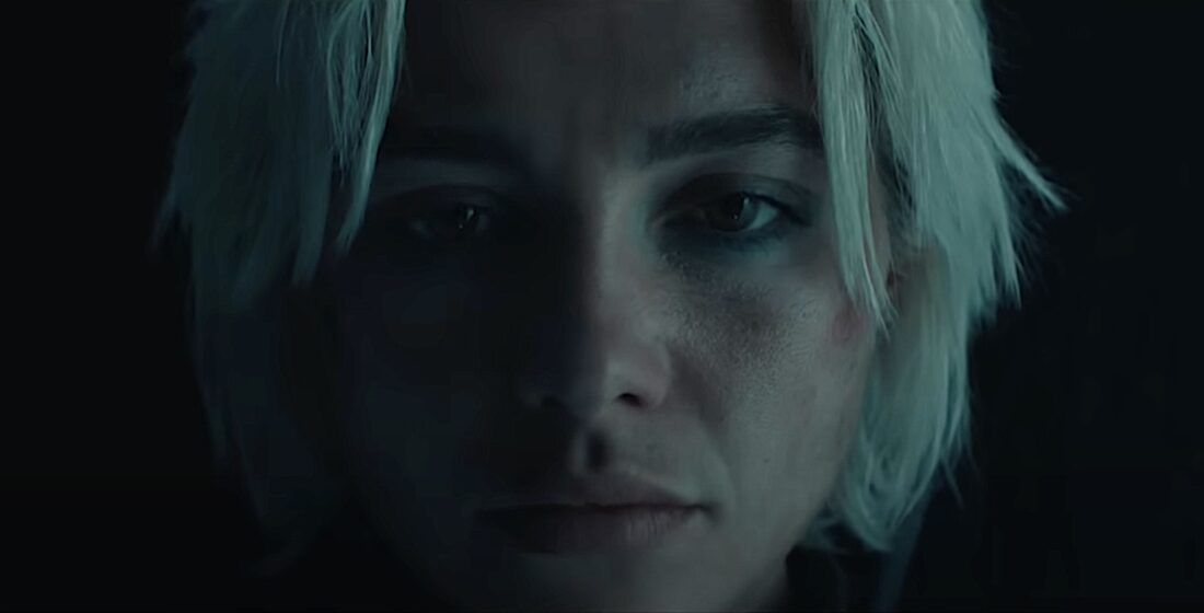 Yelena Belova (Florence Pugh) takes a breath before going into the Void to rescue Bob in Thunderbolts*.