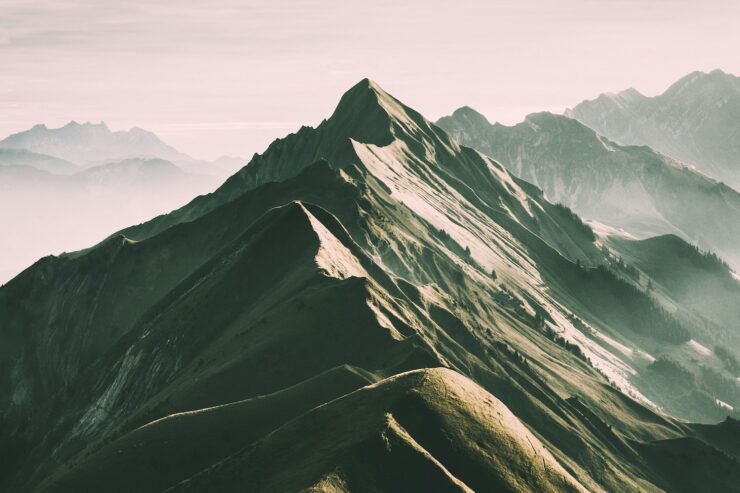 Photo of a mountain range